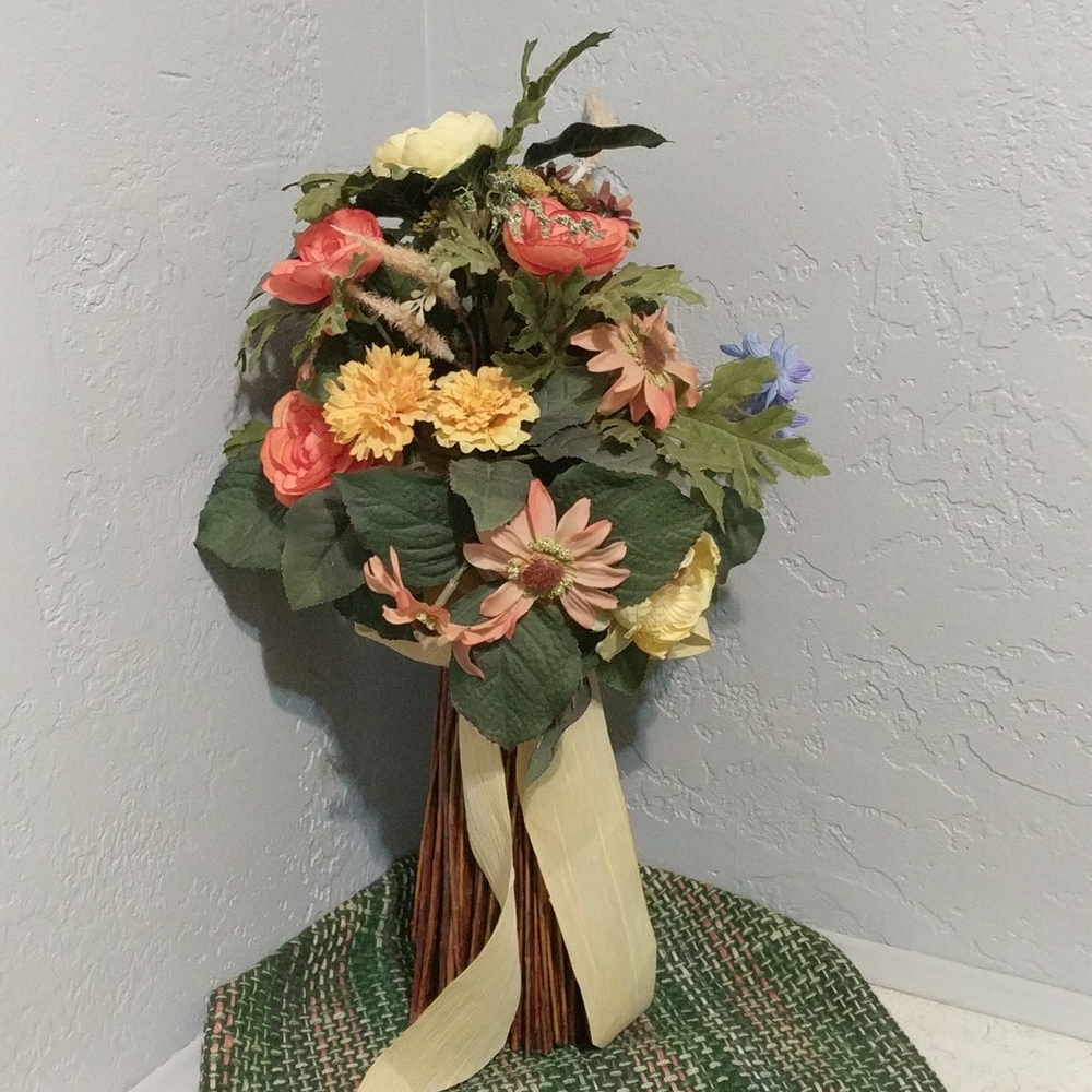 Spring Flower Bouquet with Yellow Ribbon - Picture 2 of 16